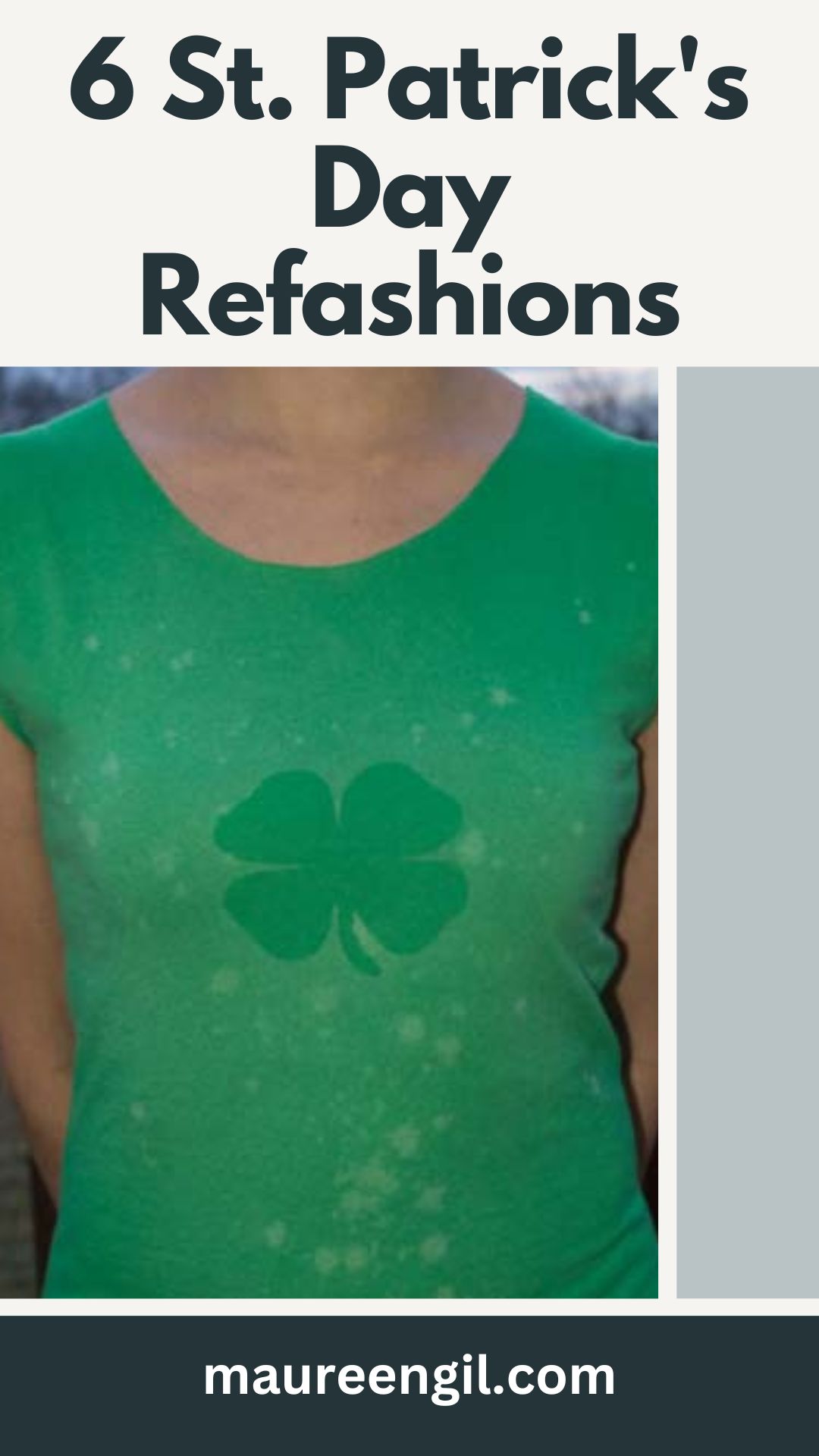 6 St. Patrick's Day clothing refashions and step-by-step sewing tutorials. #recycle #upcycle #refashionista #crafts #diy #clothes