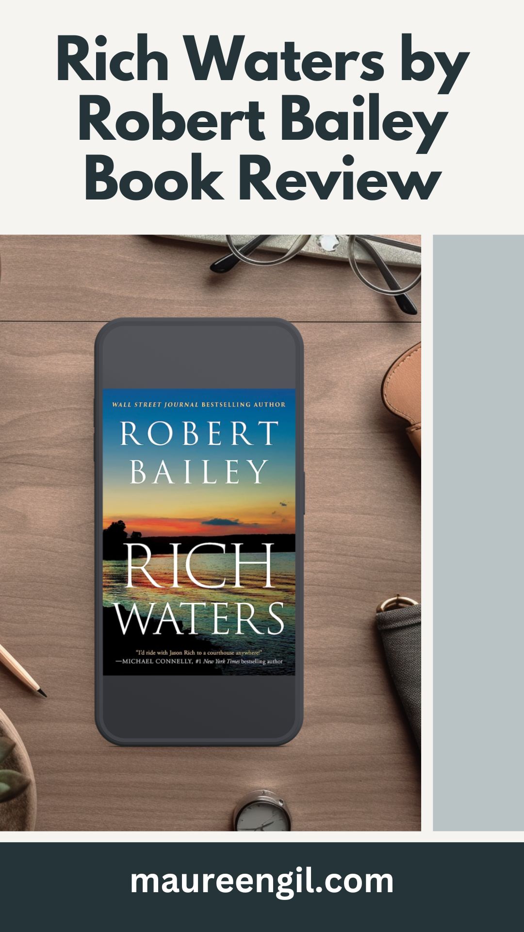 Are you a fan of legal thrillers? If so, read the Rich Waters by Robert Bailey book review. Attorney Jason Rich is forced to take a car from the crime meth boss, Tyson Cade. When a local police officer Kelly Flowers is found murdered, the police arrest Trey Cowan, who was seen arguing with the victim early in the evening. It's up to Jason Rich to prove his client was innocent. #BookReview #LegalThriller #Bookstagram