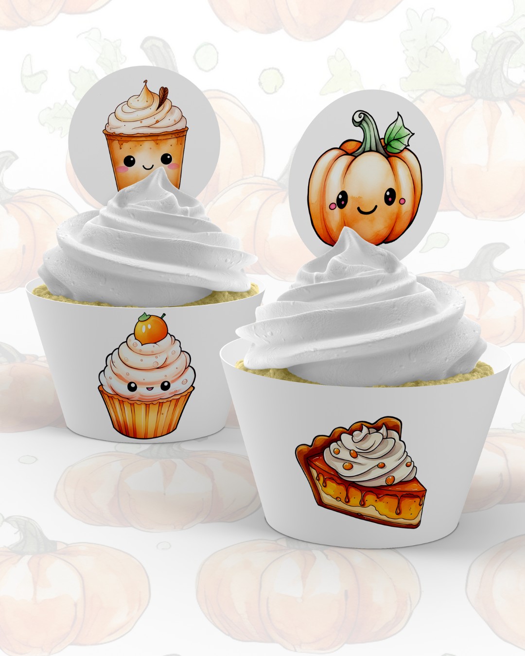 Add a touch of fall to your baking with our pumpkin spice cupcake picks and wrappers. These cute little accents are perfect for any autumn gathering, making your cupcakes not only taste delicious but look festive too. Crafted with love, these picks are a must-have for any pumpkin spice lover. They are easy to use and instantly elevate your cupcakes to the next level. Perfect for Halloween parties, Thanksgiving desserts, or just a cozy night in. #PSL#pumpkinspice#everythingpumpkin#pumpkinseason